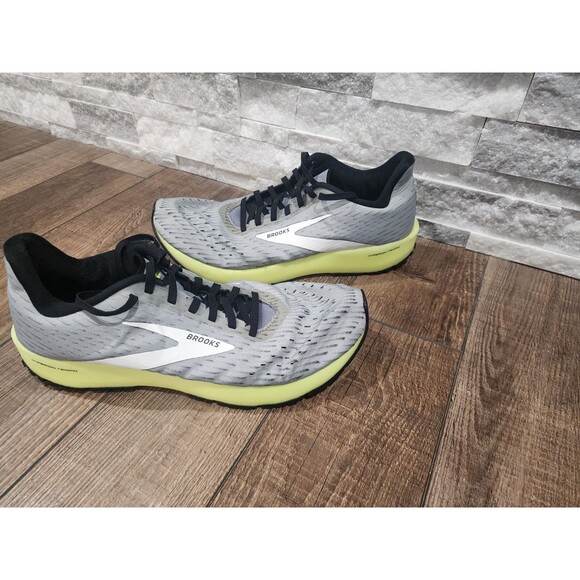 Brooks Hyperion Tempo Men’s Gray/Yellow Running Shoe – Size 12 D - Picture 1 of 11